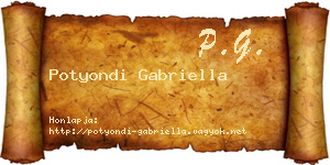 Potyondi Gabriella névjegykártya